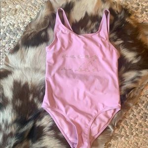 Girls ice purple one piece swimsuit